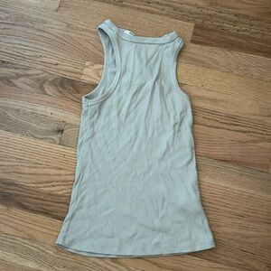 Agolde Ribbed Tank Pistachio